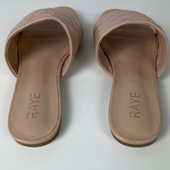 NEW RAYE REVOLVE BEIGE QUILTED SLIP-ON SANDALS - Picture 5 of 12